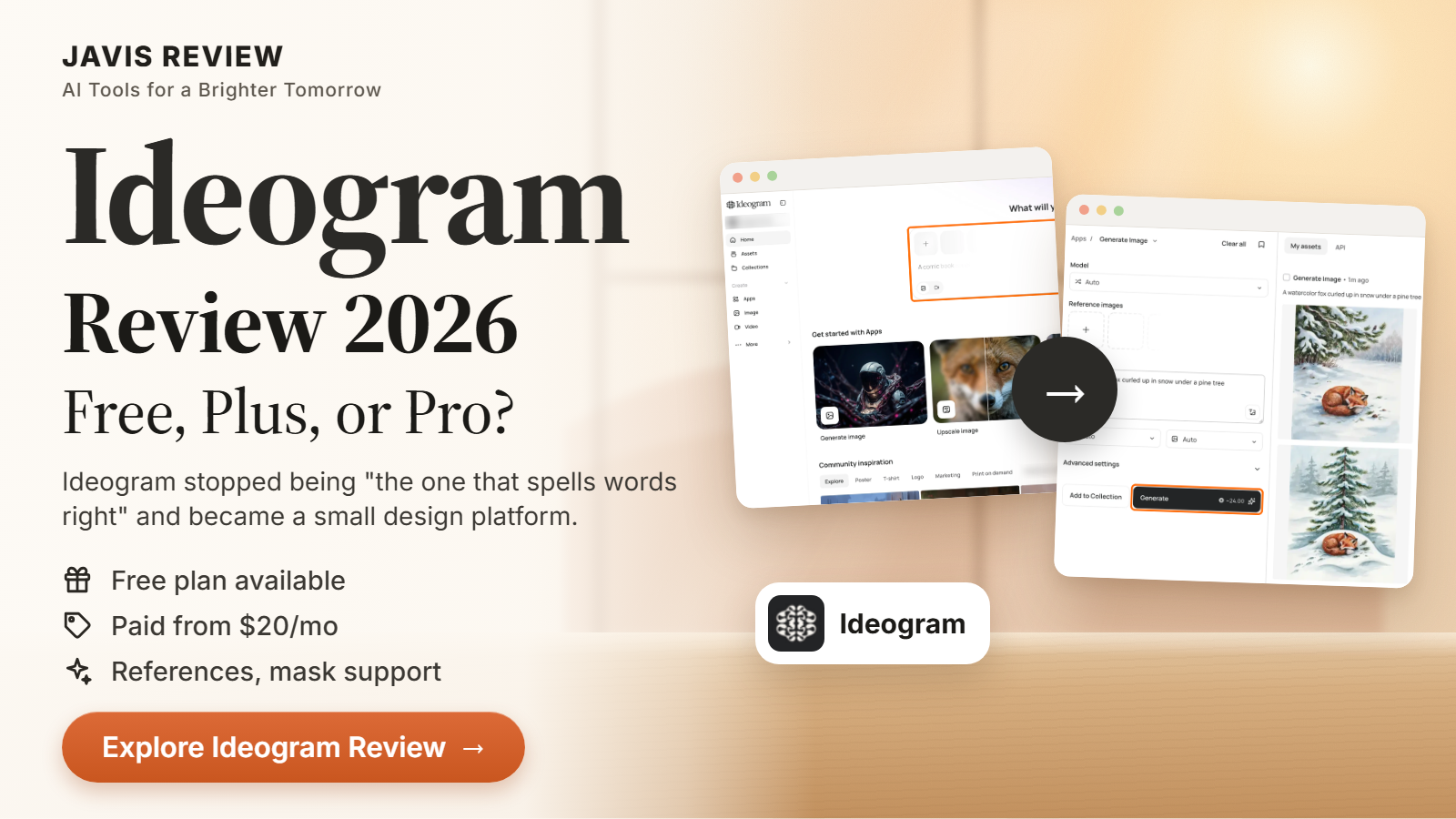 JAVIS thumbnail for the Ideogram review 2026