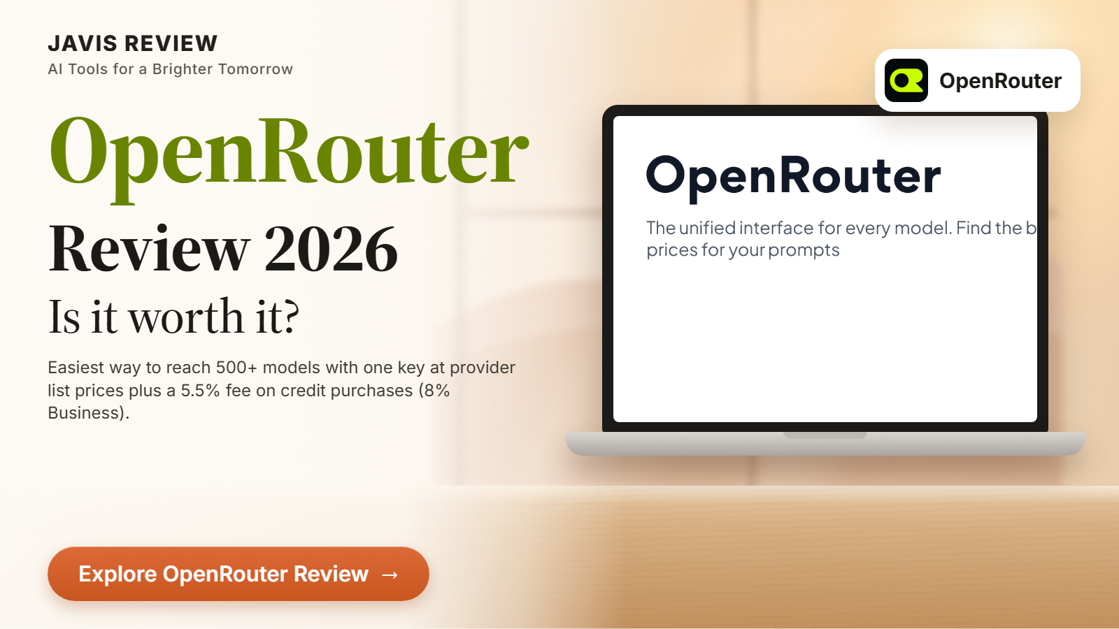 JAVIS thumbnail for the OpenRouter review 2026
